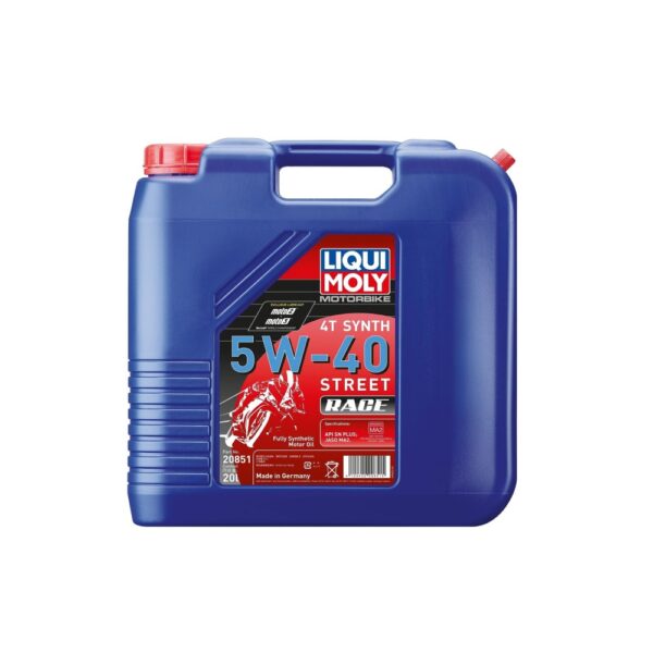 ÓLEO PARA MOTOR LIQUI MOLY 4T SYNTH 5W-40 STREET RACE - 20L