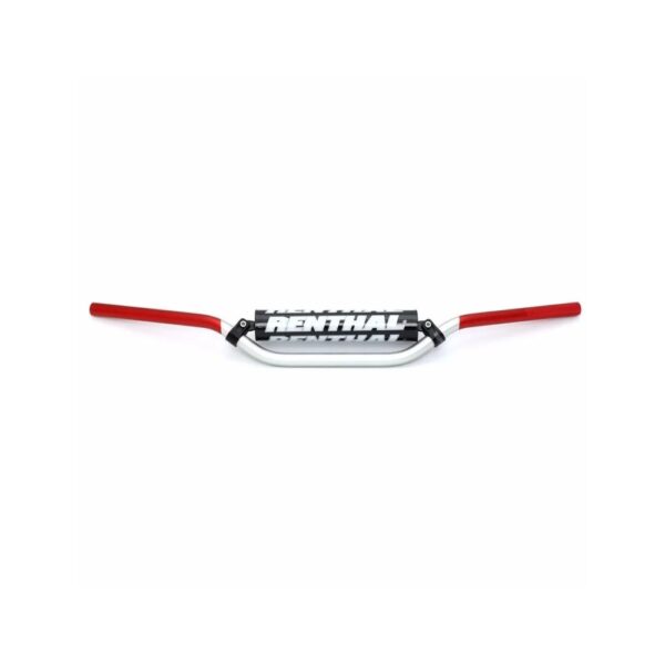 GUIDÃO RENTHAL 7/8 BAR (22mm) MÉDIO - PRATA/VERMELHO