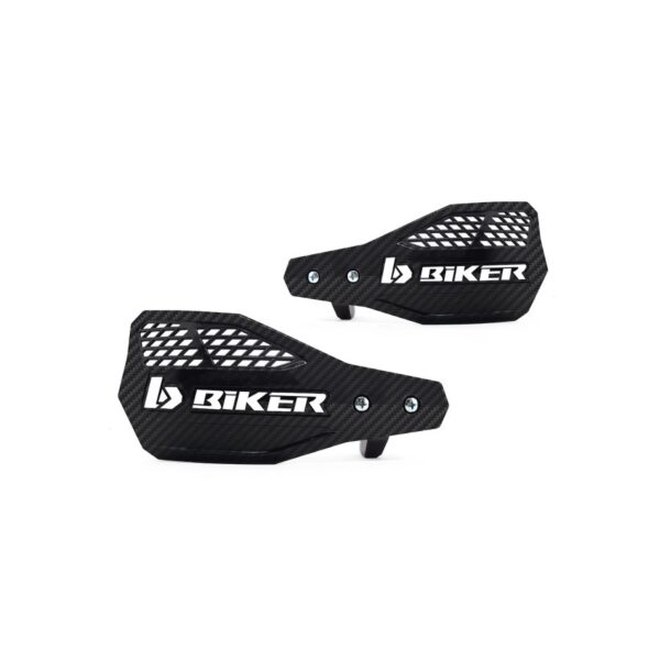 PROTETOR DE MÃO BIKER CARBON A1R - PRETO - BRANCO