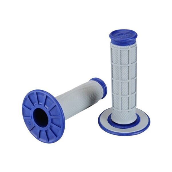 MANOPLA RENTHAL DUAL DIAMOND / WAFFLE - SOFT/FIRM (50/50) CINZA/AZUL