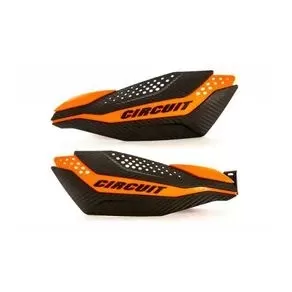 PROTETOR DE MÃO CIRCUIT DAKAR UNIVERSAL CARBONO/LARANJA