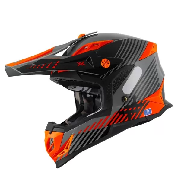 CAPACETE MATTOS RACING ATOMIC - LARANJA/CINZA (60)
