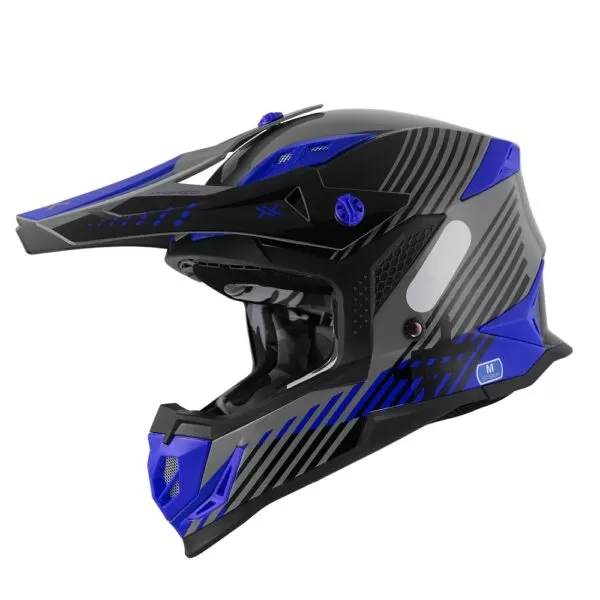 CAPACETE MATTOS RACING ATOMIC - AZUL/CINZA (62)