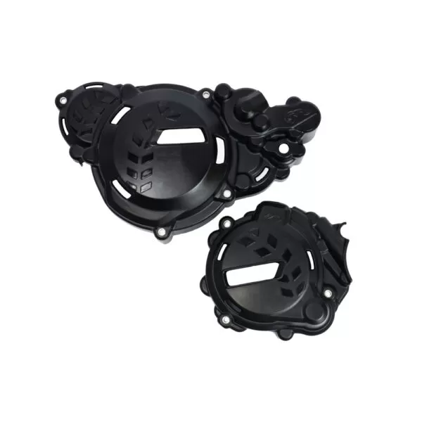 PROTETOR DAS TAMPAS LATERAIS DO MOTOR AMX BETA RR 250-300 (18-25) RX 300 (23-25) XTRAINER 250-300 (18-25) - PRETO