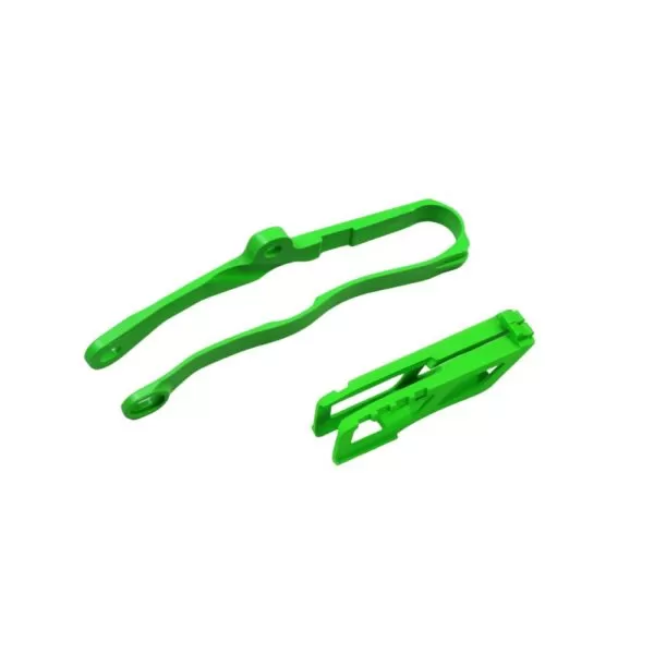 GUIA DE CORRENTE E BALANÇA UFO KAWASAKI KX 250 (21-22) KX 450 (19-22) - VERDE