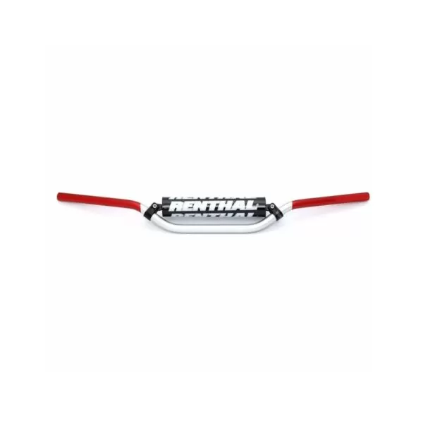 GUIDÃO RENTHAL 7/8 BAR (22mm) MÉDIO - PRATA/VERMELHO