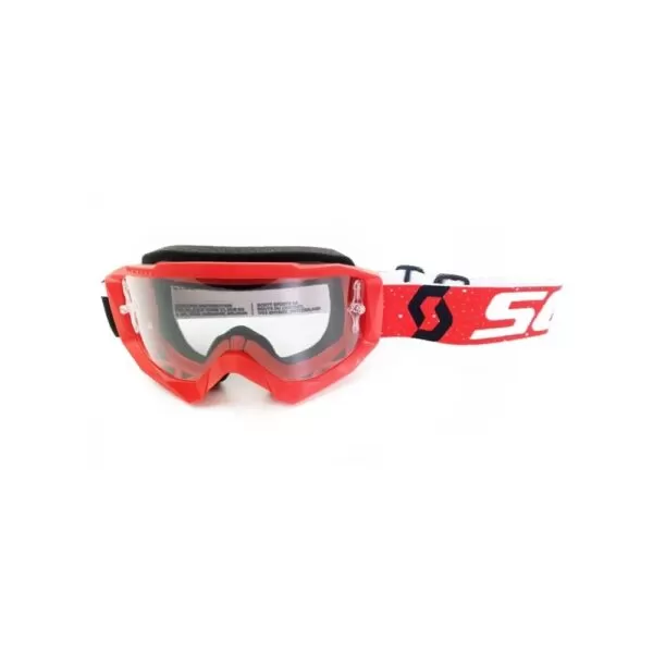 ÓCULOS SCOTT HUSTLE X MX LENTE WORKS TRANSPARENTE - VERMELHO/BRANCO