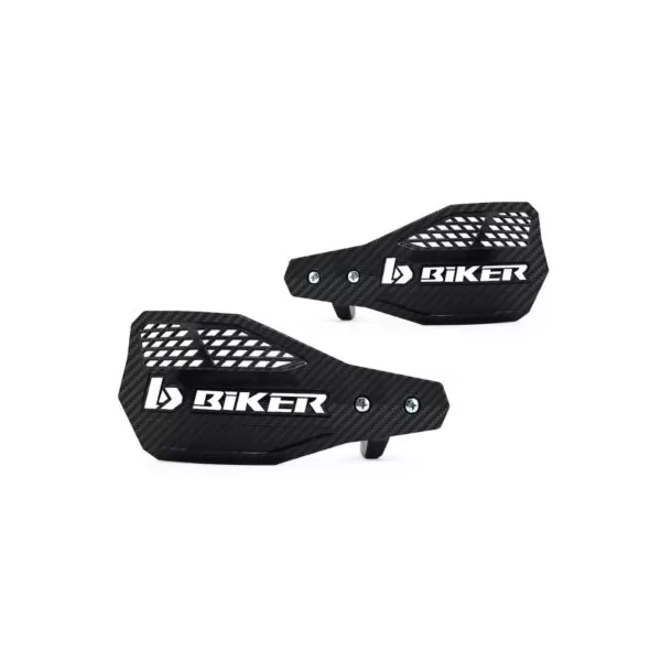 PROTETOR DE MÃO BIKER CARBON A1R - PRETO - BRANCO