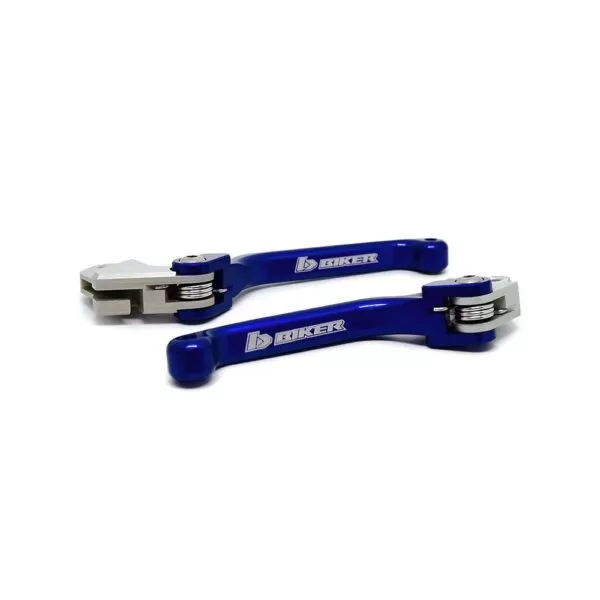 MANETE RETRÁTIL (FREIO + EMBREAGEM) BIKER YAMAHA WR 250F-450F (05-23) YZ 250F-450F (15-19) - AZUL